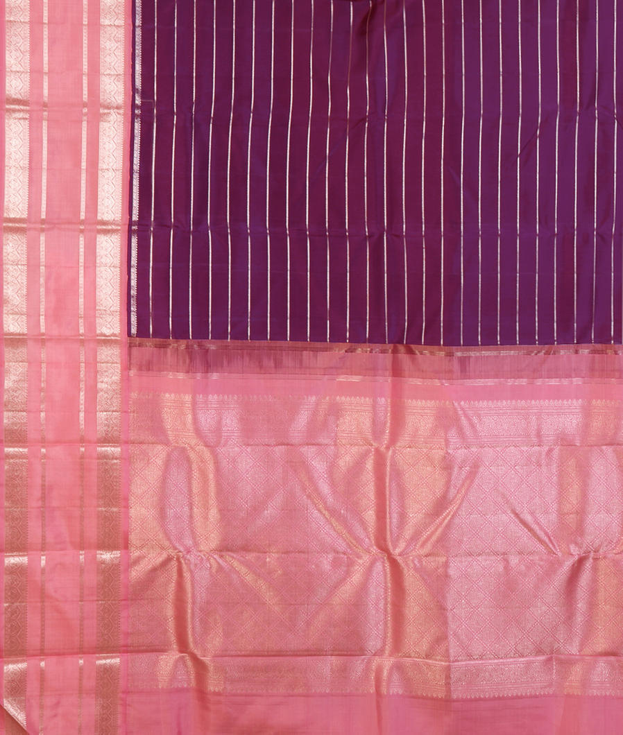 Purple Handwoven Kanjivaram Silk SareT4243734