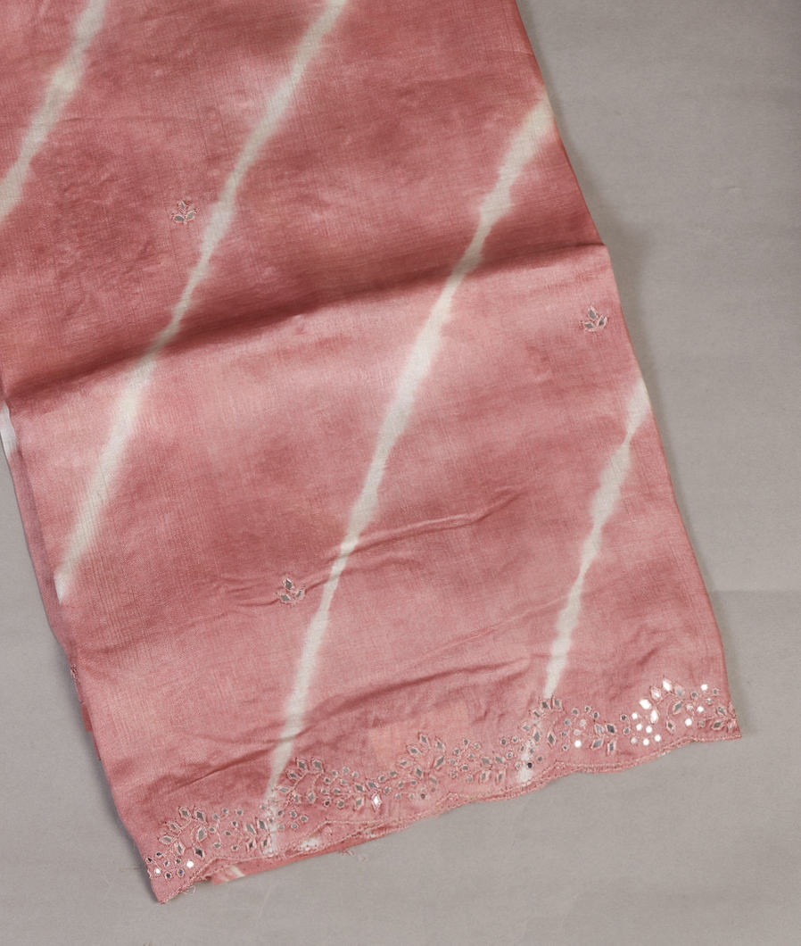Pink Tussar Embroidery Saree T432971-image