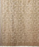 Beige Kora Tissue Organza Embroidery Saree T4036874