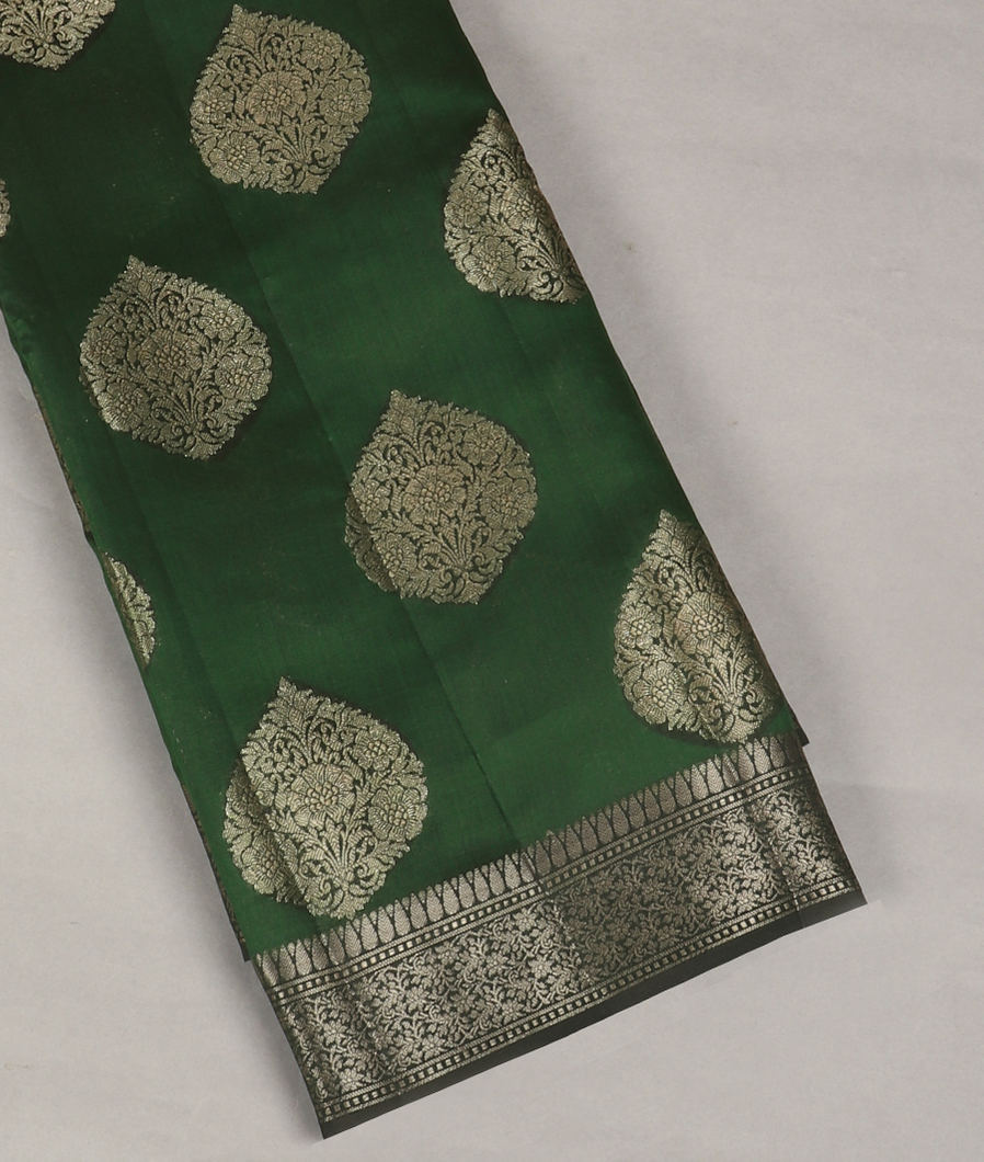 Green Chaniya Silk Saree T411866-image