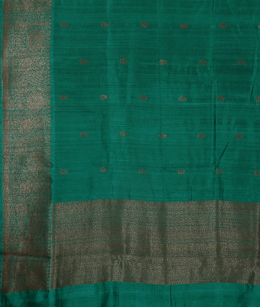 Green Banaras Tussar Saree T4246624