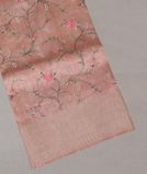 Light Pink Linen Embroidery Saree T4391471