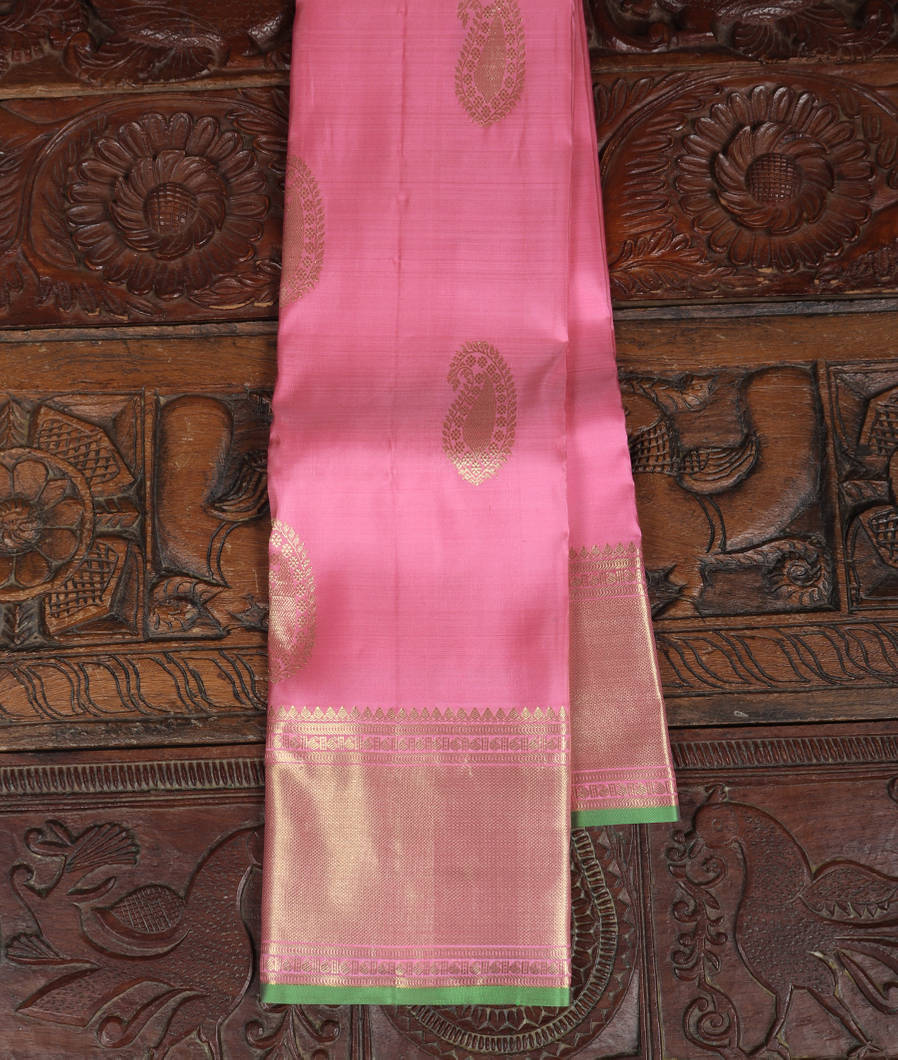 Pink Handwoven Kanjivaram Silk Saree T370217-image