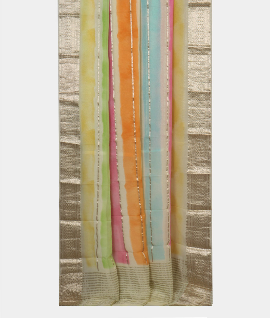 Multicolour Georgette Silk Saree T4326602