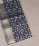 Blue Banaras Cotton Saree T4415761