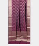 Purple Banaras Cotton Saree T4415702