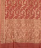 Salmon Pink Tussar Georgette Silk Saree T3008384