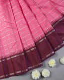 Pink Handwoven Kanjivaram Silk Saree T4385912