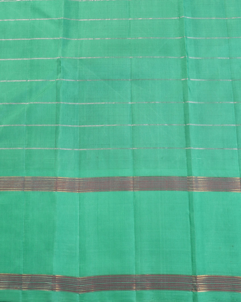 Blue Handwoven Kanjivaram Silk Saree T4376133