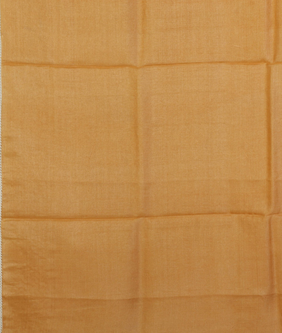 Yellow Tussar Embroidery Saree T3997993