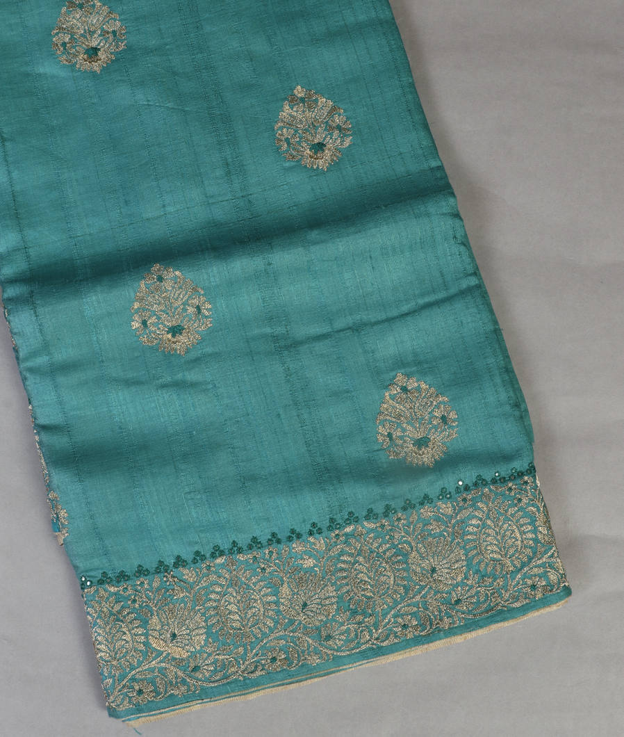 Blue Tussar Embroidery Saree TT369182-image