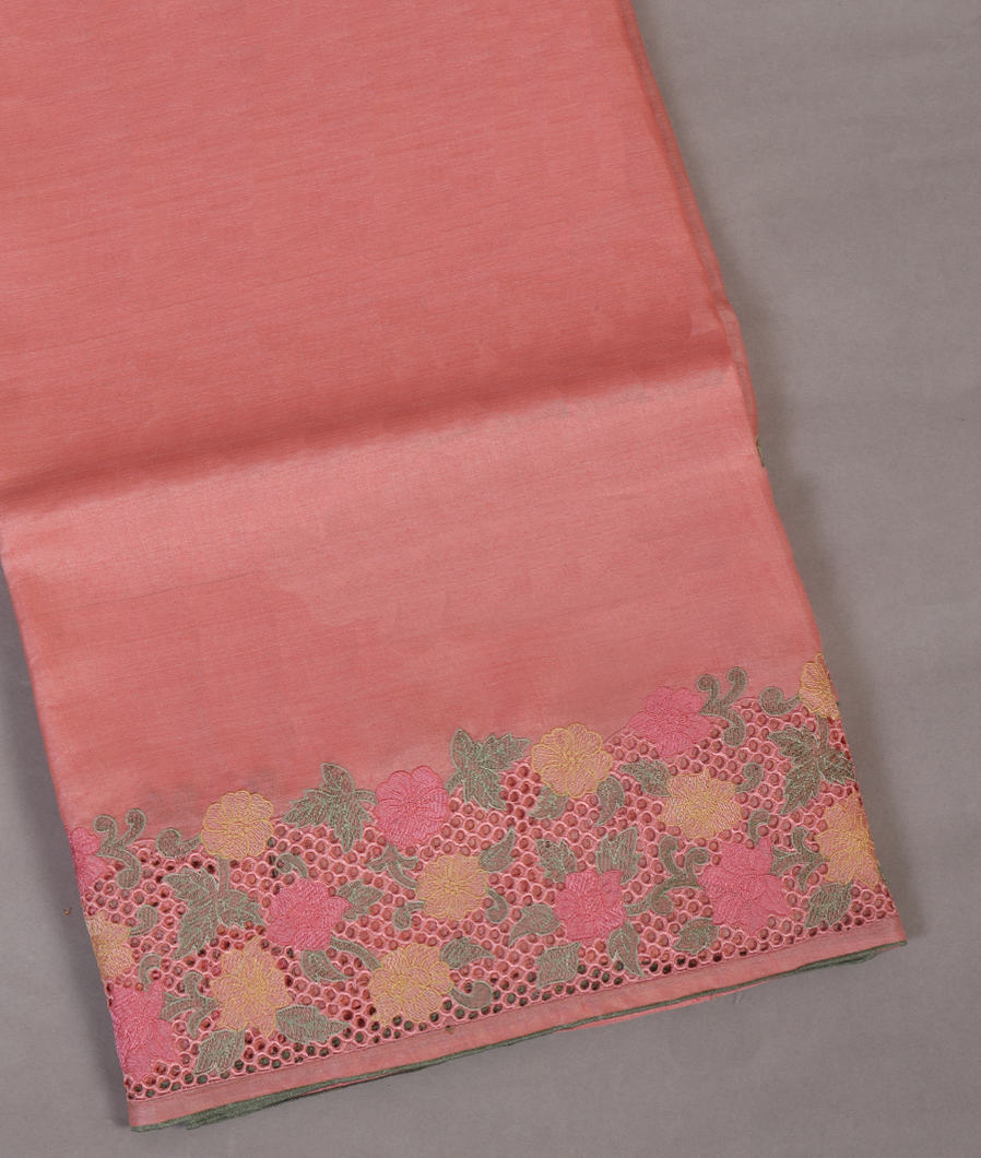 Pink Tussar Cutwork SareeT414563-image