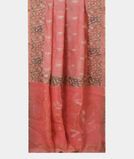 Pink Tussar Embroidery Saree T3666572