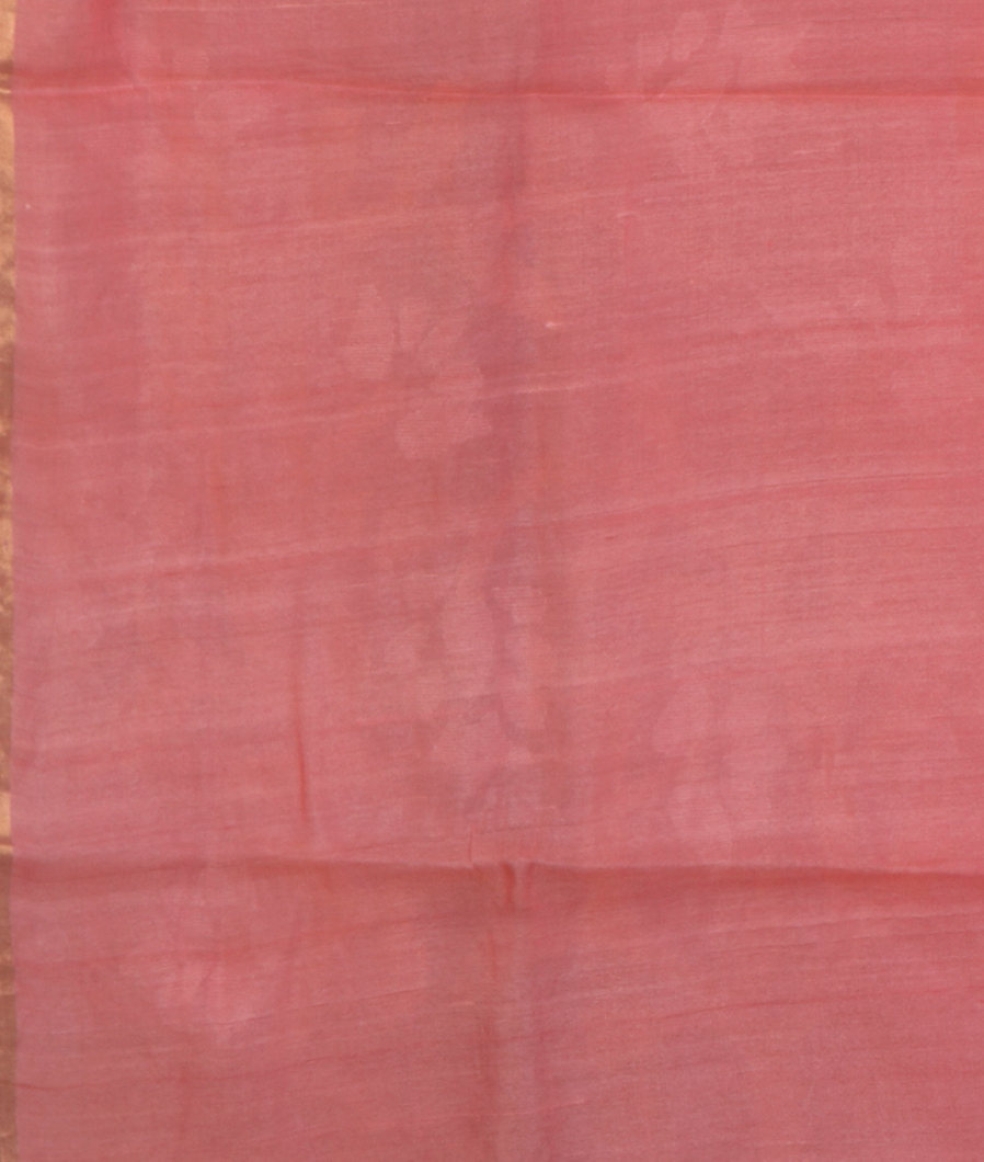 Pink Tussar Embroidery Saree T3666573