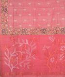 Pink Tussar Embroidery Saree T3666574