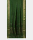 Green Handwoven Linen Saree T4313182
