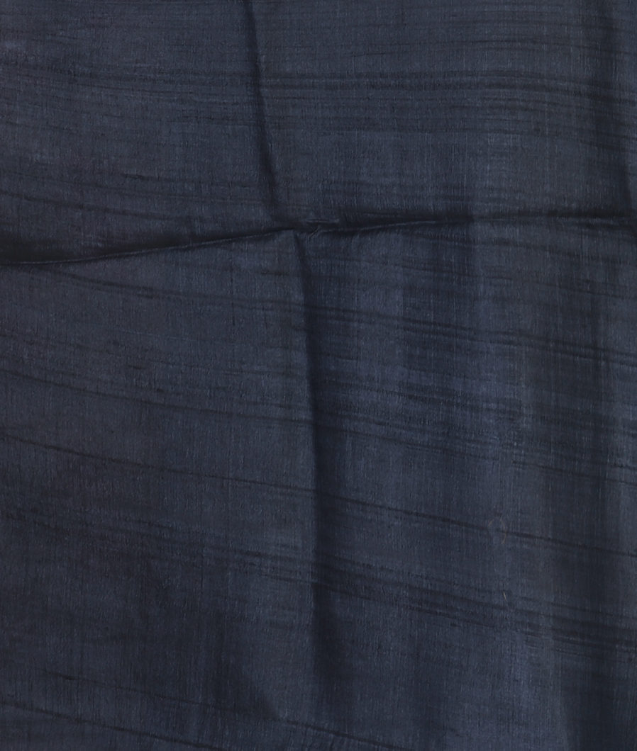 Blue Tussar Embroidery Saree T4260123