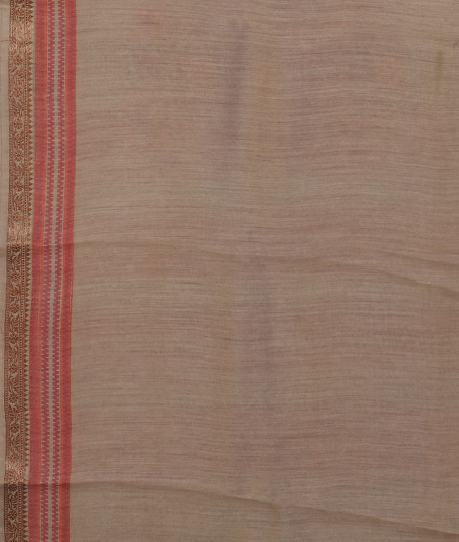 Grey Tussar Printed Saree T4047873