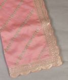 Pink Tussar Embroidery Saree T4326341
