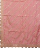 Pink Tussar Embroidery Saree T4326344