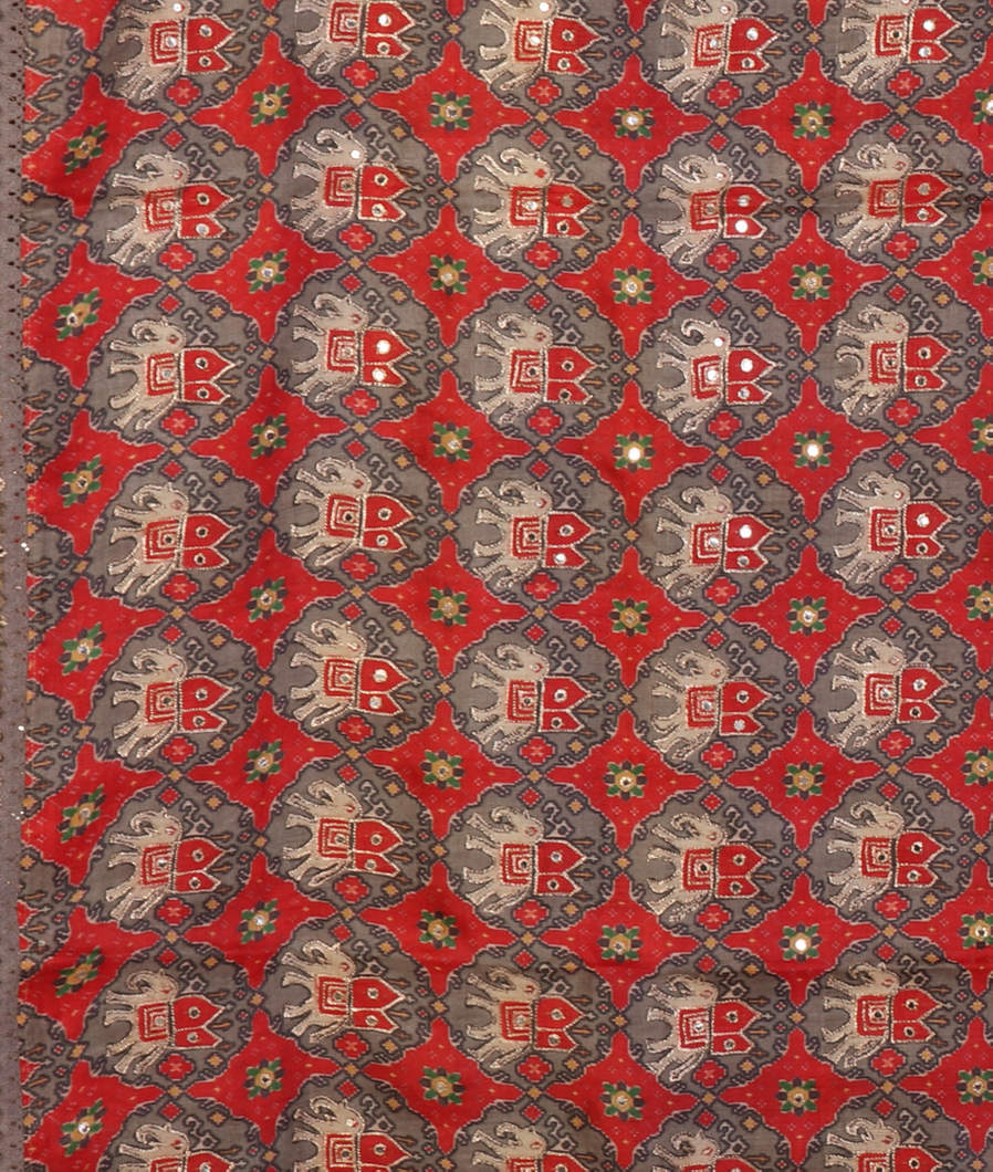 Grey Kora Organza Embroidery Saree T4317413