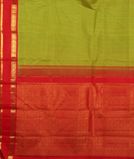 Green and Yellow Handwoven Kanjivaram Silk Saree T4195204