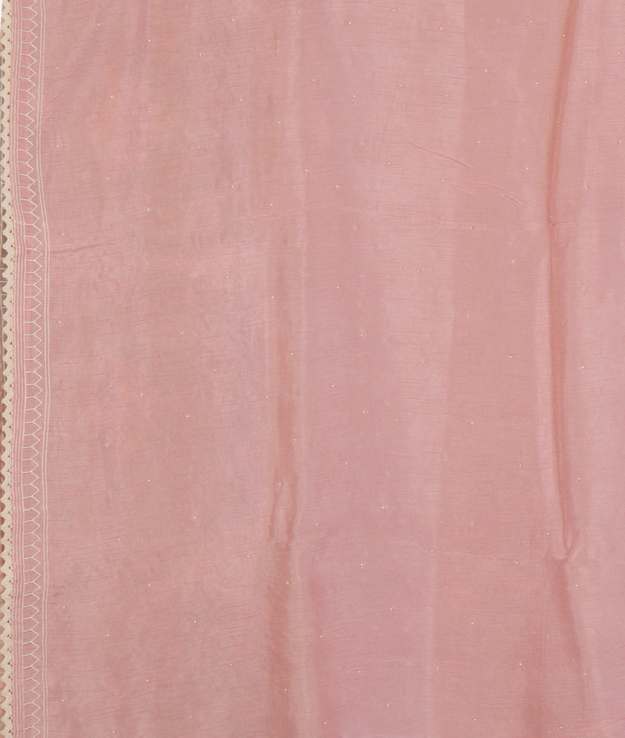 Pink Kora Organza Embroidery Saree T4327743