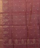 Pink Tissue Tussar Embroidery Saree T4230014
