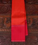 Orange Handwoven Kanjivaram Silk Saree T4375091