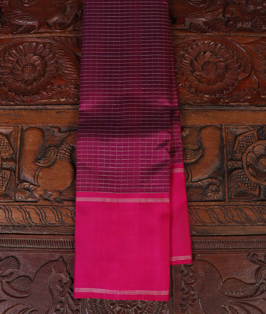 Purple Handwoven Kanjivaram Silk Saree T437506-image