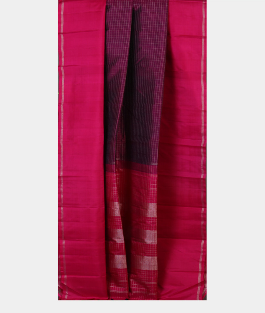 Purple Handwoven Kanjivaram Silk Saree T4375062
