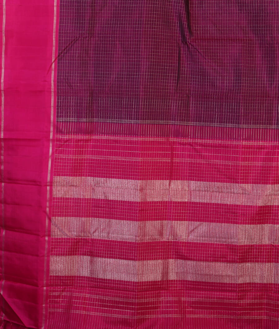 Purple Handwoven Kanjivaram Silk Saree T4375064