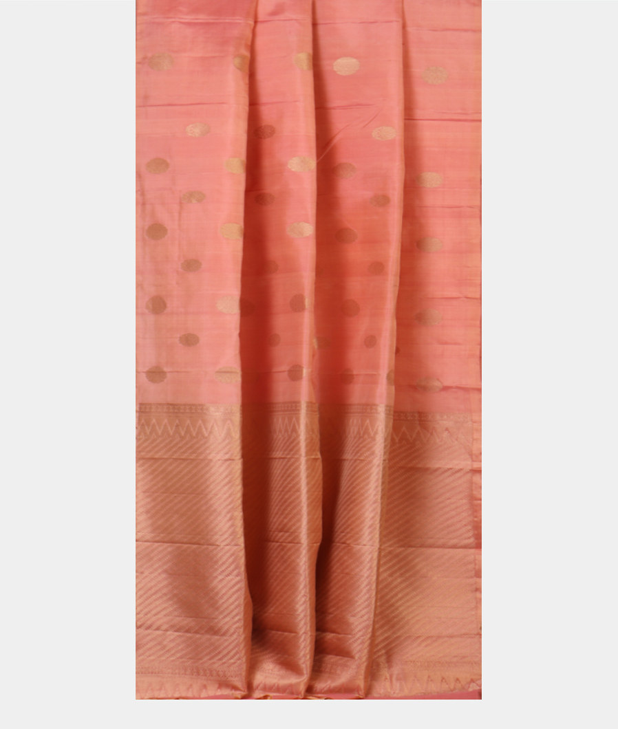 Peach Handwoven Kanjivaram Silk Saree T4423482