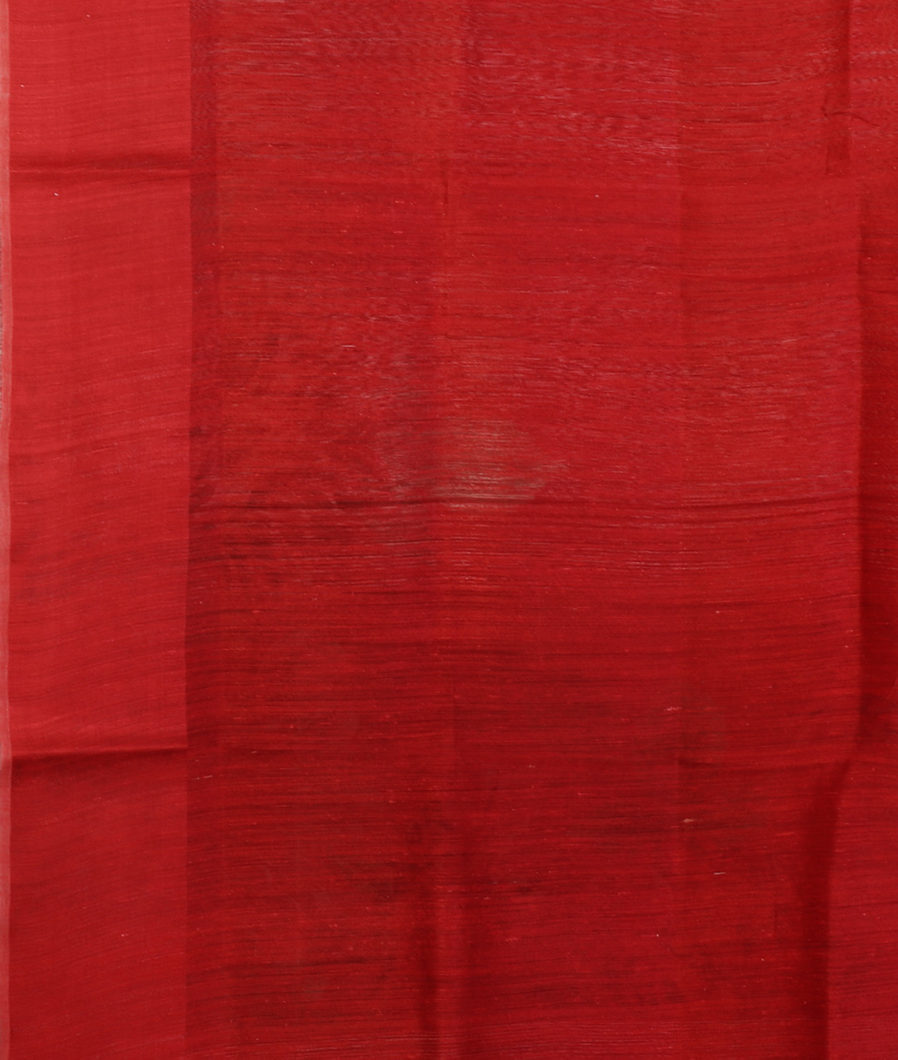 Red Tussar Printed Saree T4436113