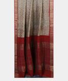 Grey Tussar Printed Saree T4312452