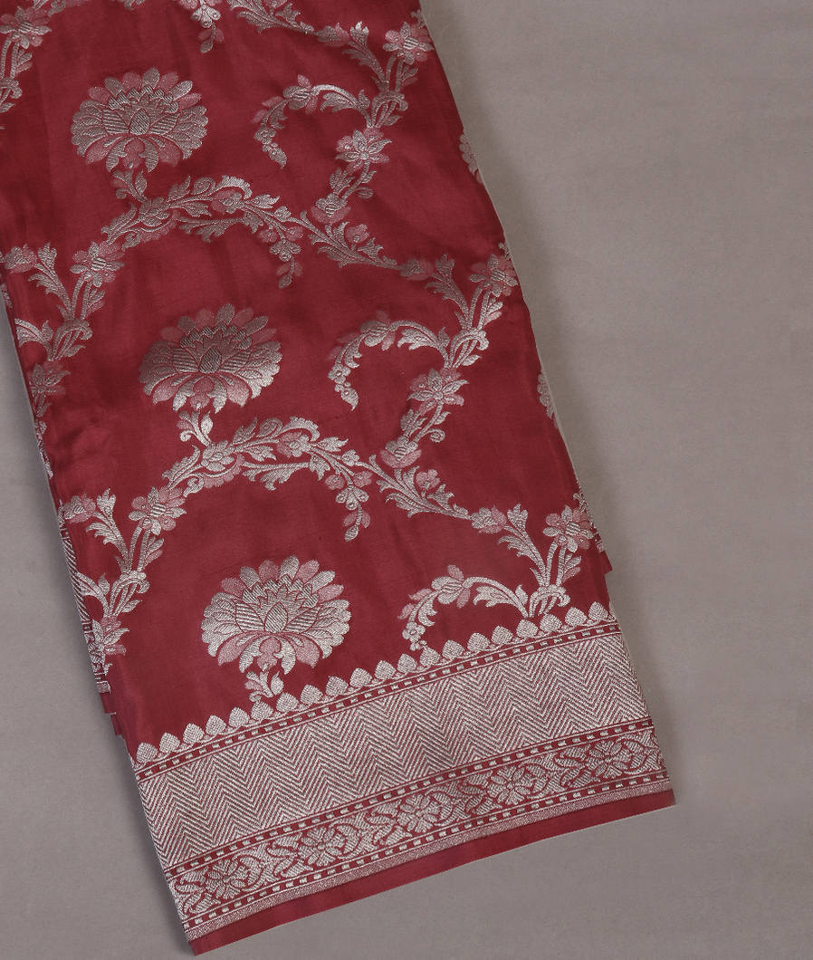 Pink Banaras Kathan Silk Saree T396472-image