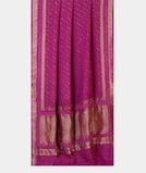 Magenta Pink Banaras Georgette Silk Saree T4355592