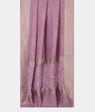 Lavender Banaras Georgette Silk Saree T4355612