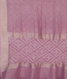 Lavender Banaras Georgette Silk Saree T4355614
