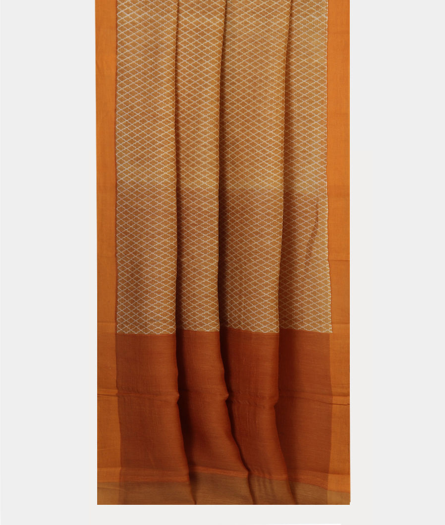 Yellow Soft Printed Cotton Saree T4311962