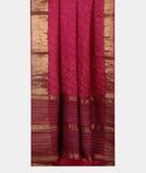 Reddish Pink Silk Kota Embroidery Saree T4115382