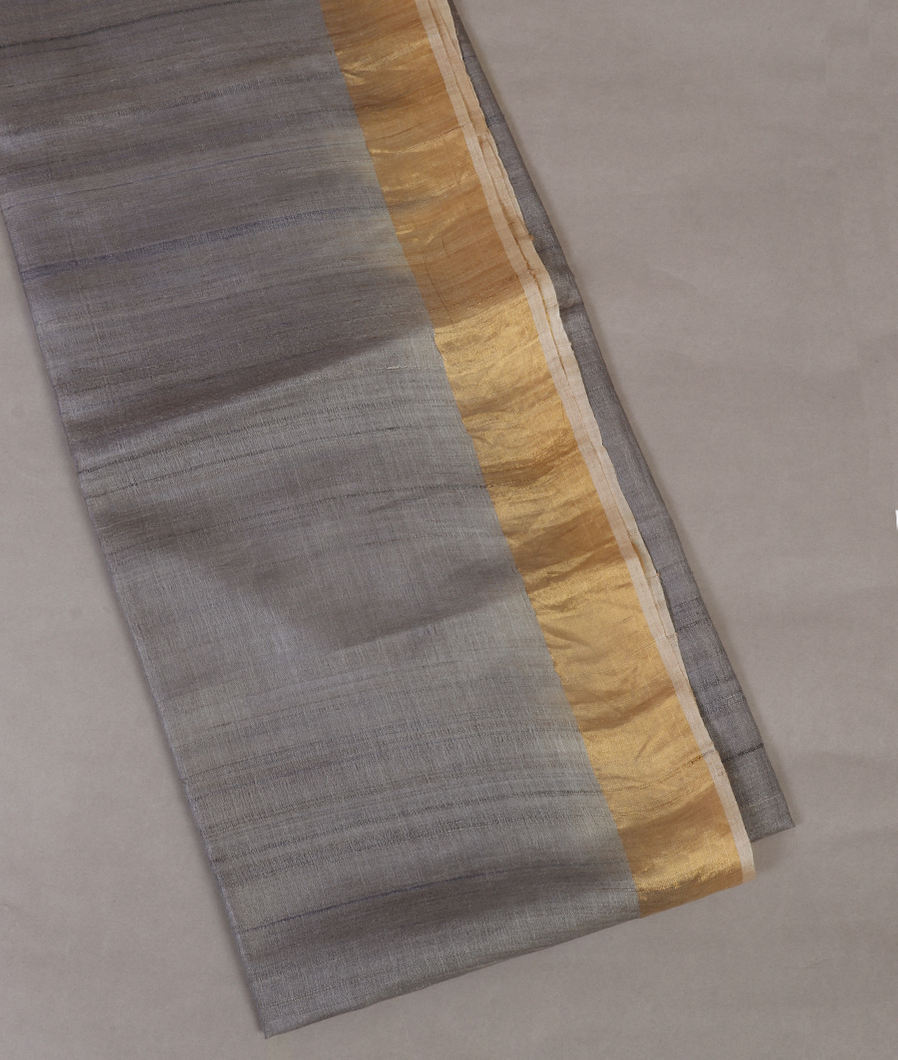 Grey Tussar Embroidery Saree T283479-image