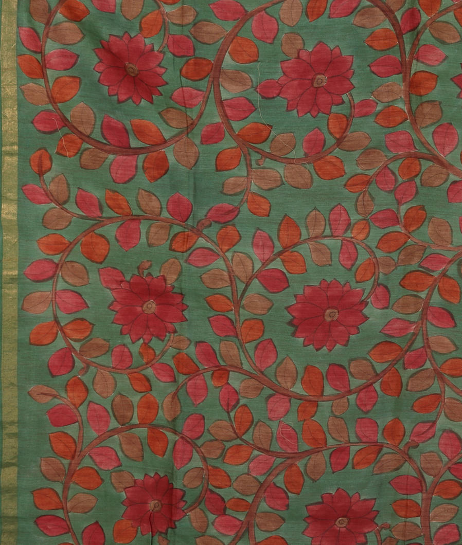 Pink Woven Tussar Saree T4309984