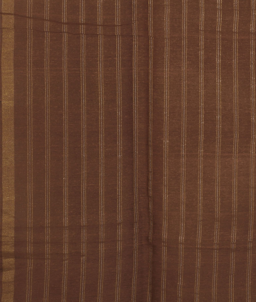 Brown Woven Tussar Saree T3817673