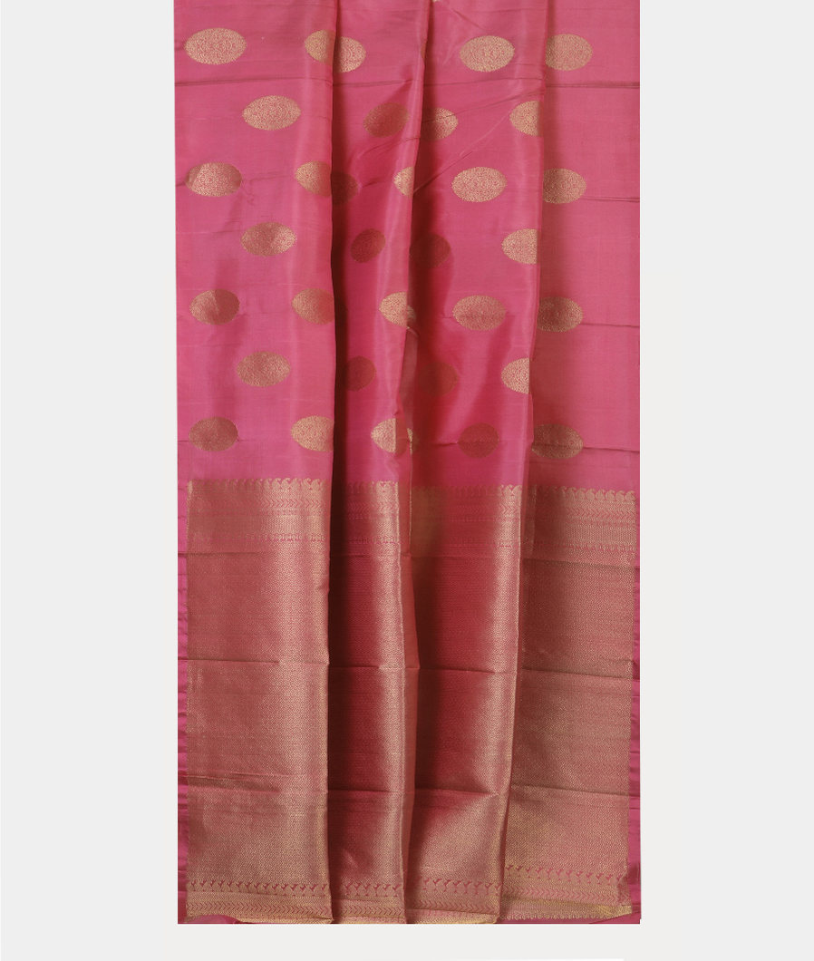Pink Handwoven Kanjivaram Silk Saree T4298032