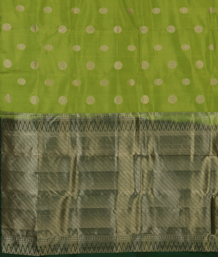 Green Handwoven Kanjivaram Silk Saree T4242454