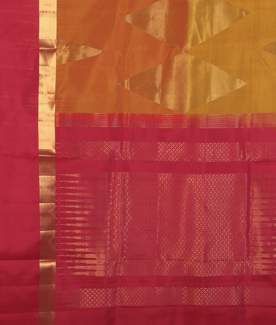 Yellow And Orange Soft Silk Saree T4426144