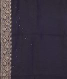 Blue Kora Organza Embroidery Saree T4328073