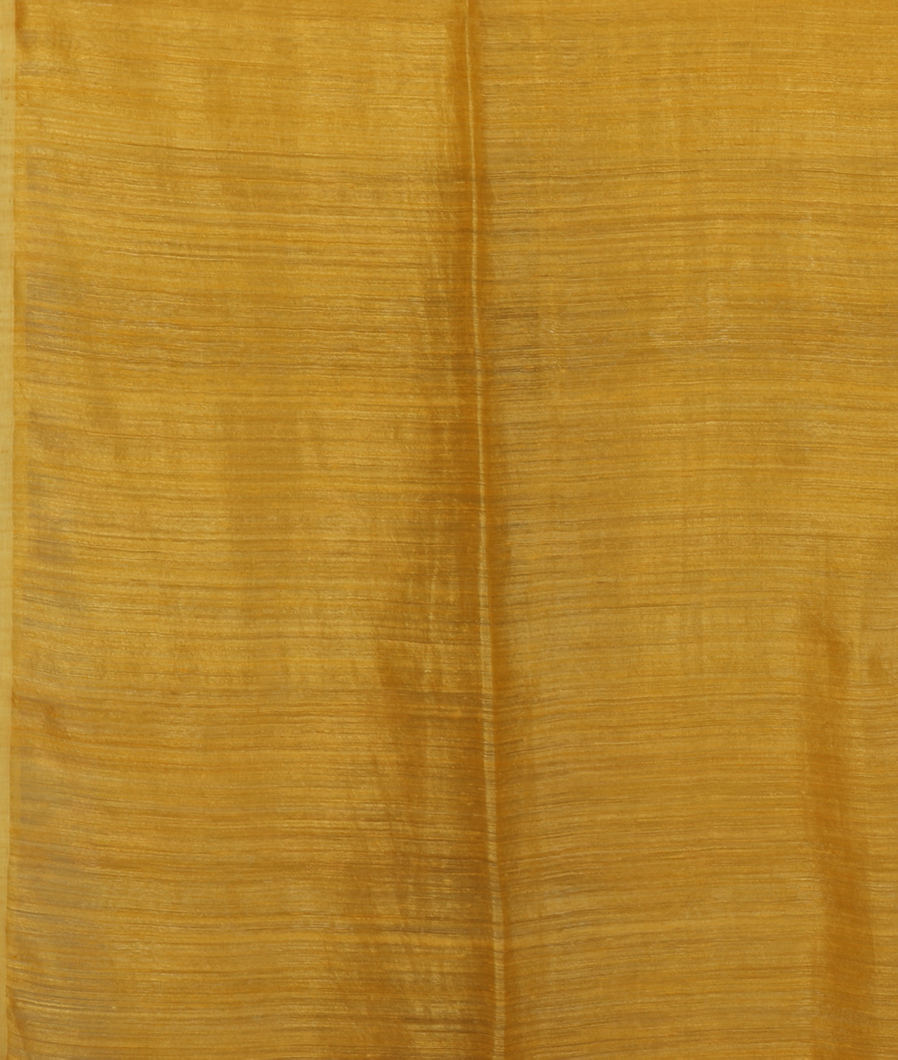 Yellow Handwoven Tussar Saree T4300273