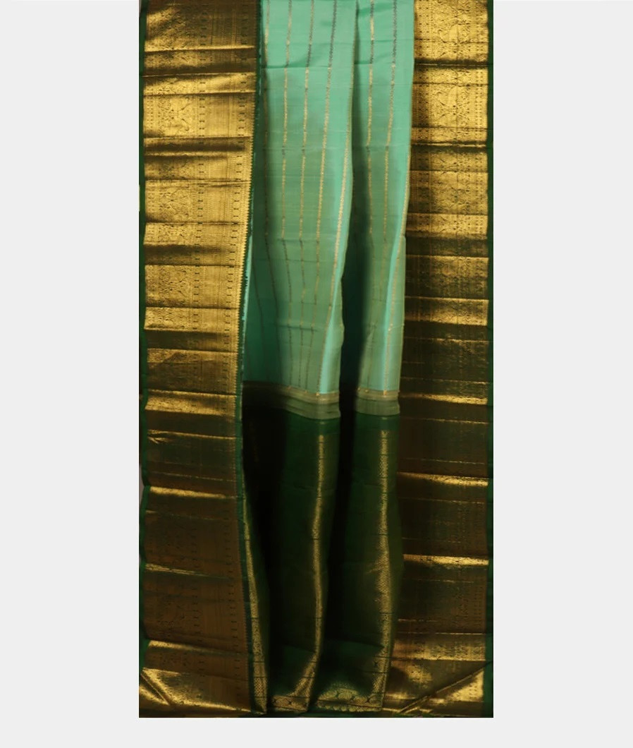 Aqua Green Handwoven Kanjivaram Silk Saree T4332232